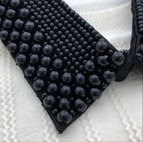 Sorority Peter Pan Style Women Pearl Vintage Collar Necklace