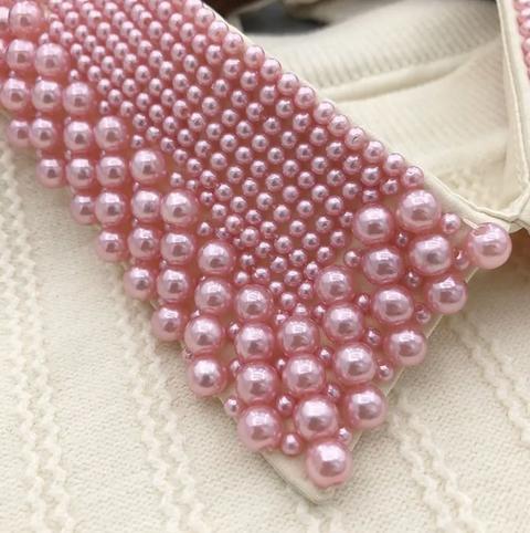 Sorority Peter Pan Style Women Pearl Vintage Collar Necklace
