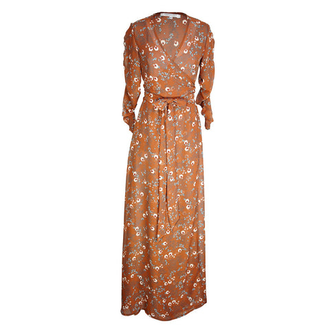 Signature Wrap Dress in Terracotta