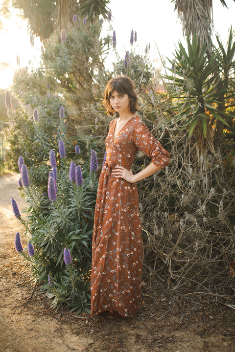 Signature Wrap Dress in Terracotta