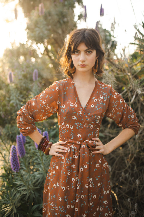 Signature Wrap Dress in Terracotta