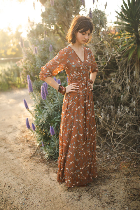 Signature Wrap Dress in Terracotta