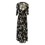 Signature Wrap Dress in Noir Garden