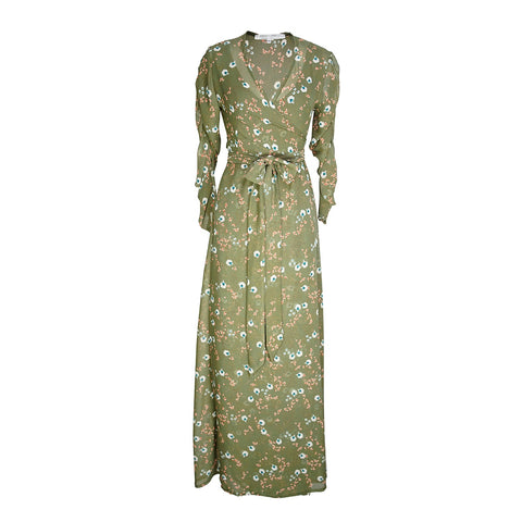 Signature Wrap Dress in Sage Blossom