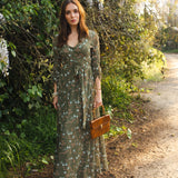 Signature Wrap Dress in Sage Blossom
