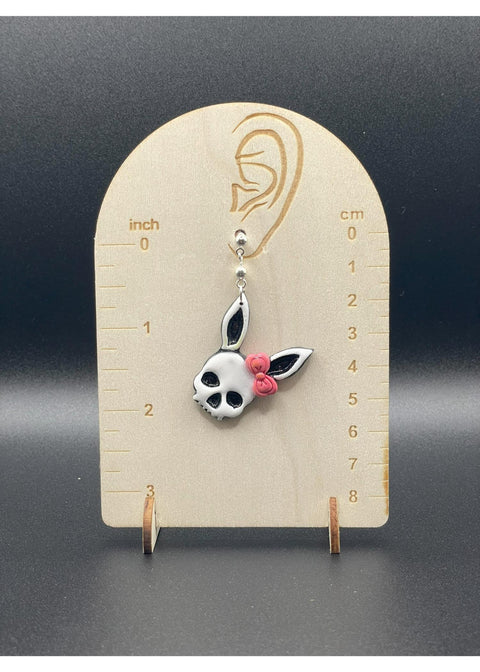 Tattoo Love Skull Bunny Earrings