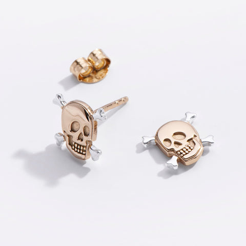 Skull & Crossbones Stud Earrings