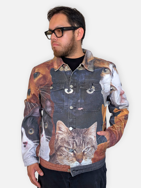 Unisex Cat Wrangler Denim Jacket