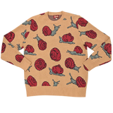 Unisex 100% Cotton Knit Sweater - Snails Just Wanna Have Fun