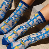 Gilmore Girls Chilton Shimmer Sheer Crew Sock