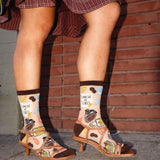Gilmore Girls Lunch at Luke's Shimmer Sheer Crew Sock