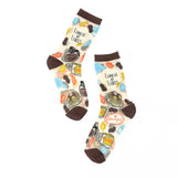 Gilmore Girls Lunch at Luke's Shimmer Sheer Crew Sock