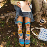 Gilmore Girls Stars Hollow Shimmer Sheer Crew Sock