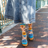 Gilmore Girls Stars Hollow Shimmer Sheer Crew Sock