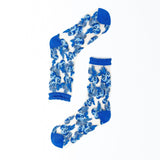Blueberry Ruffle Sheer Crew Sock