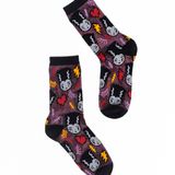 Bride of Frankenstein Shimmer Sheer Crew Sock