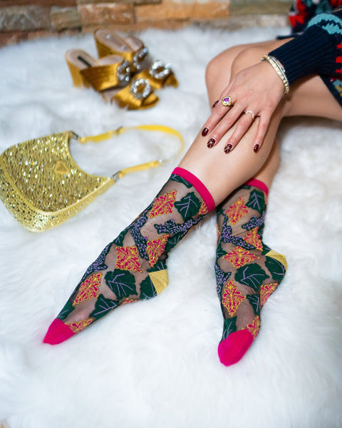 Fancy Floral Sheer Socks Bundle
