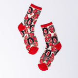 Cameo Rose Sheer Crew Sock