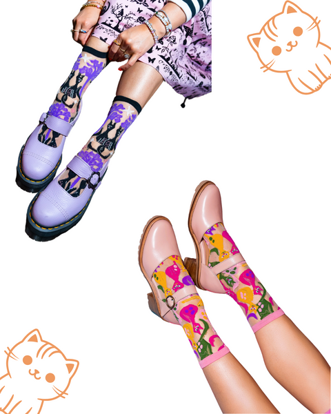 Cat Lovers Sheer Socks Bundle