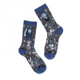 Corpse Bride Shimmer Sheer Crew Sock