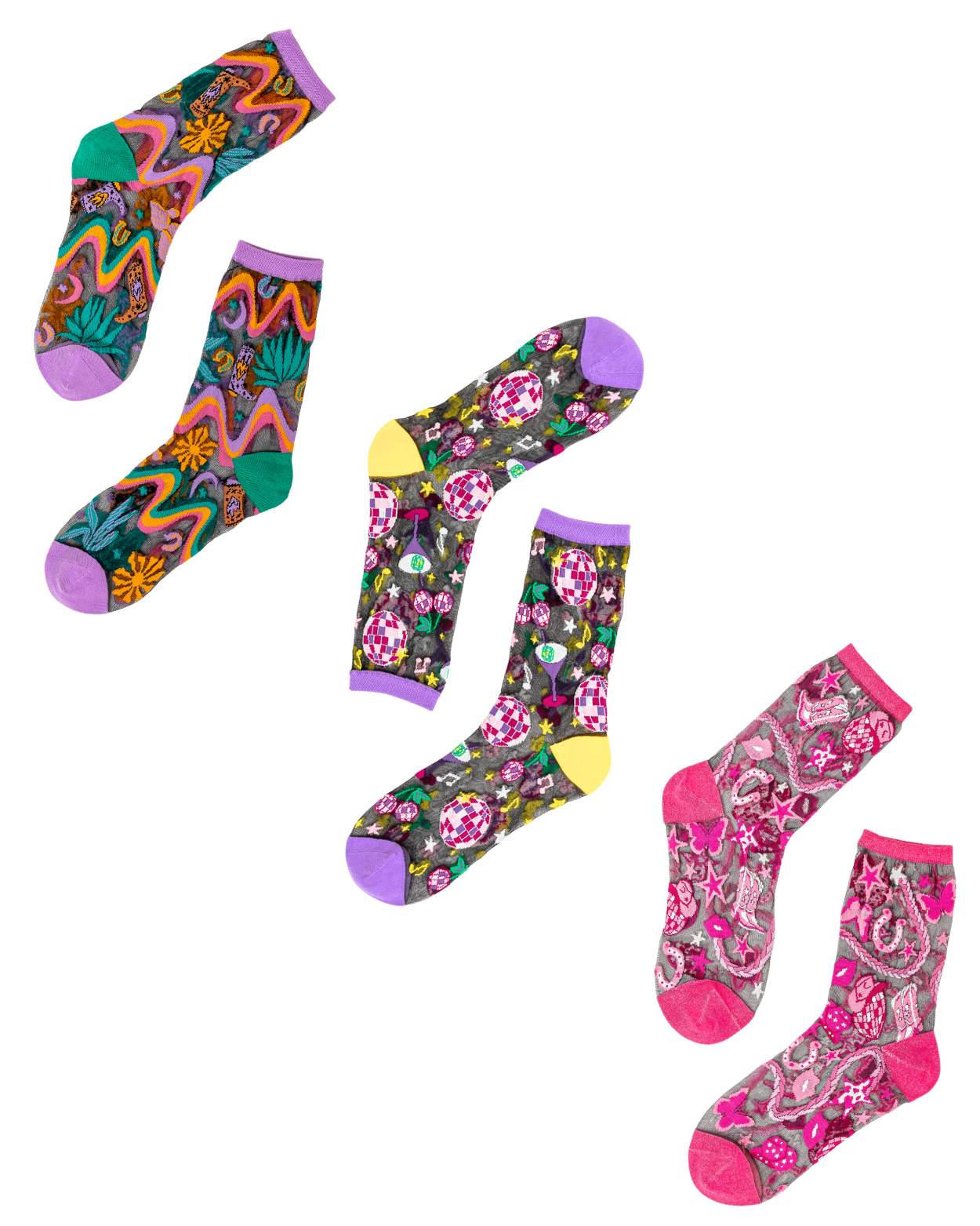Disco Sheer Socks Bundle