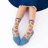 Evil Eye Sheer Crew Sock