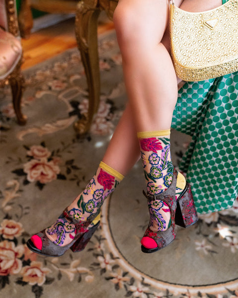 Fancy Floral Sheer Socks Bundle