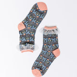 Black Sheer Socks Bundle 2 🌻 Floral Lover