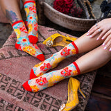Flower Power Sheer Crew Sock