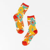 Flower Power Sheer Crew Sock