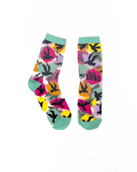 Hitchcock The Birds Sheer Crew Sock