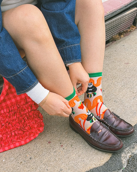 Kung Fu Panda Shimmer Sheer Crew Sock