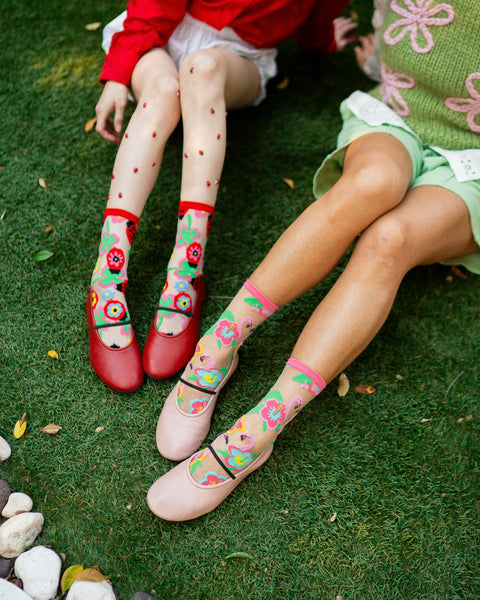 Ladybug & Flamingo Sheer Socks Bundle