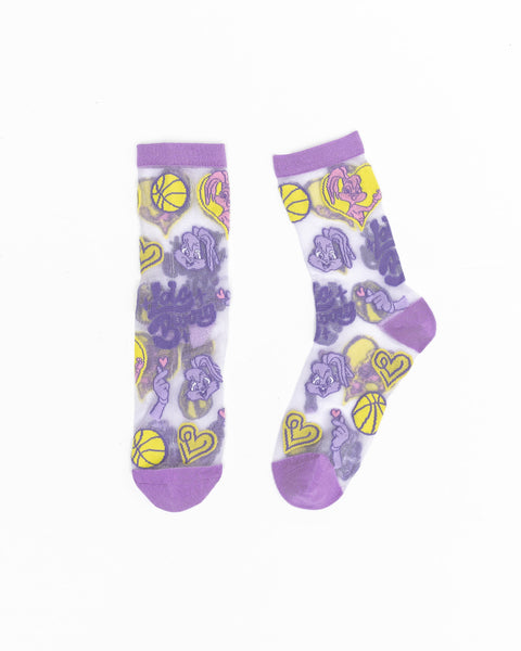 Lola Bunny Shimmer Sheer Crew Sock
