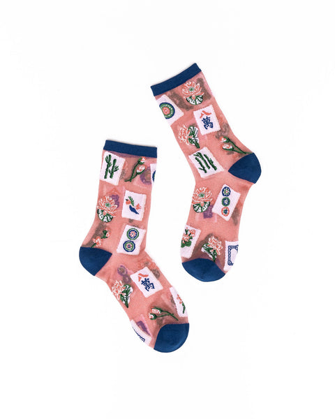 Let's Stay In Sheer Socks Bundle - Mahjong & Books