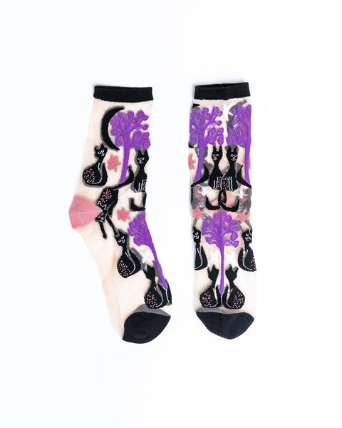 Cat Lovers Sheer Socks Bundle