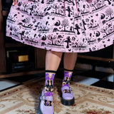 Nocturnal Cats Sheer Crew Sock
