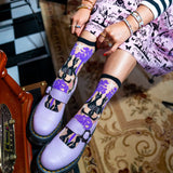 Nocturnal Cats Sheer Crew Sock