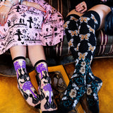 Nocturnal Cats Sheer Crew Sock