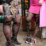 Pearls & Jewels Black Sheer Tights