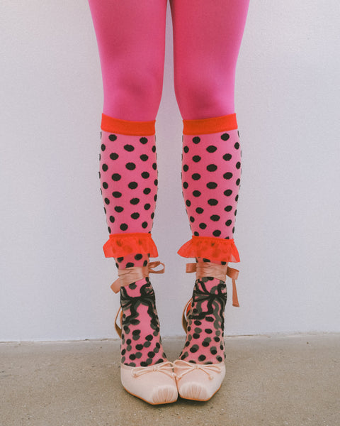 Polka Dot Bow Bundle 🎀 Socks + Knee Highs