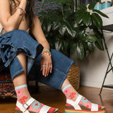 Ribbon Roses Sheer Ankle Sock