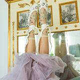 Sheer Rosettes Crew Sock