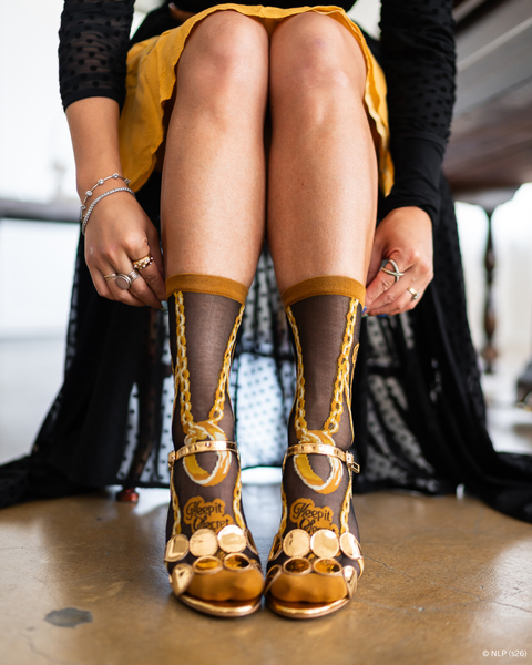 The Lord of the Rings™ The One Ring Black Sheer Crew Sock