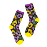 Black Sheer Socks Bundle 2 🌻 Floral Lover