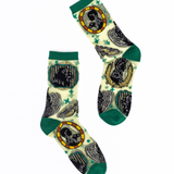 Wicked All Roads Lead to Oz Shimmer Sheer Crew Sock