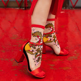 Year of the Dragon Sheer Crew Sock
