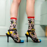 Felix the Cat Bag of Tricks Shimmer Sheer Crew Sock