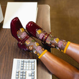 Book Lovers Black Sheer Crew Sock