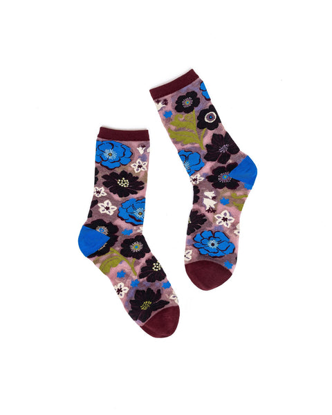 Noir Florals Sheer Socks Bundle